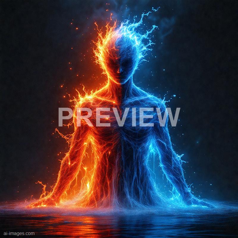 12216 - a-being-with-one-half-engulfed-in-red-flames-and-the-_250704175155_00001